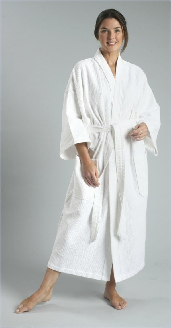 Lightweight Waffle Kimono - Diamond, 100% Cotton