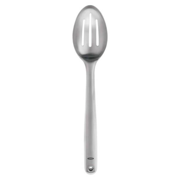 Brushed Stainless Steel Slotted Spoon