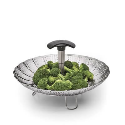 Stainless Steel Steamer with Extendable Handle