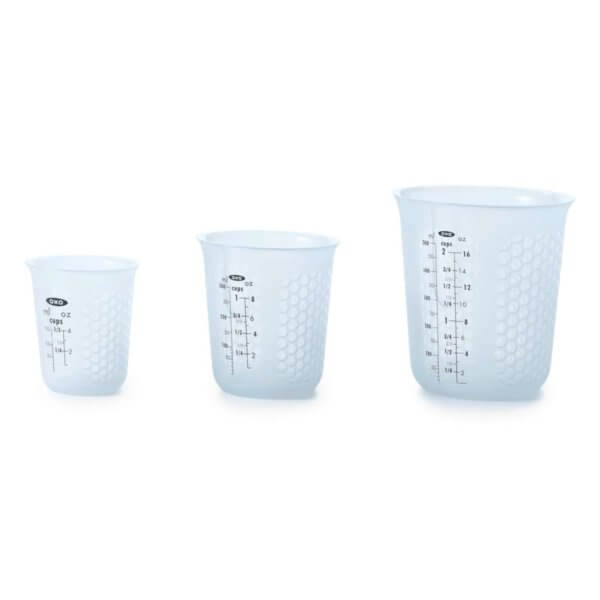3 Piece Squeeze & Pour Silicone Measuring Cup Set