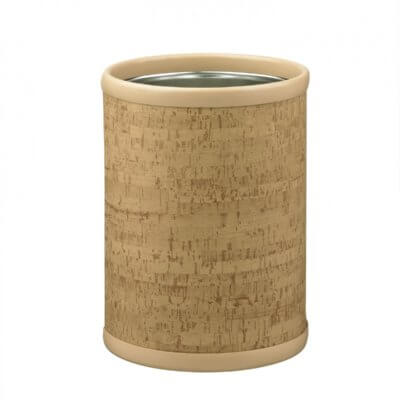 Natural Cork 10.75" Round Wastebasket