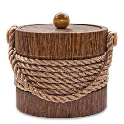 Walnut Rope 3 Quart Ice Bucket