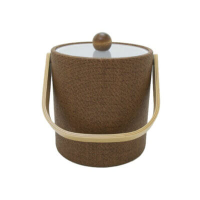 Faux Beachwood Wicker 3 Quart Ice Bucket