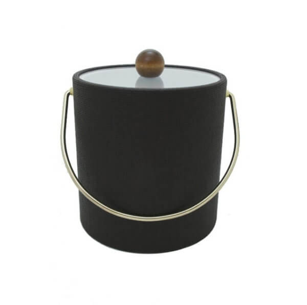 Faux Mocha Wicker 3 Quart Ice Bucket