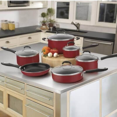 Advantage® Nonstick Aluminum (11 Piece Set Red)