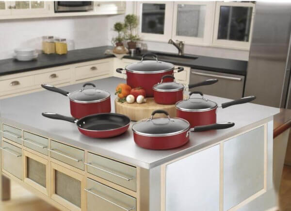 Advantage® Nonstick Aluminum (11 Piece Set Red)