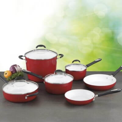 Elements Non-Stick 10 Piece Set Red