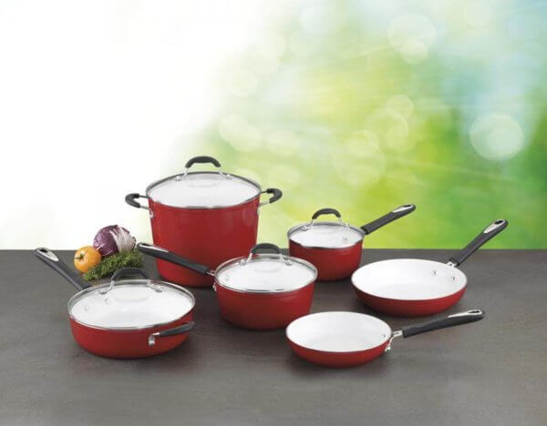 Elements Non-Stick 10 Piece Set Red