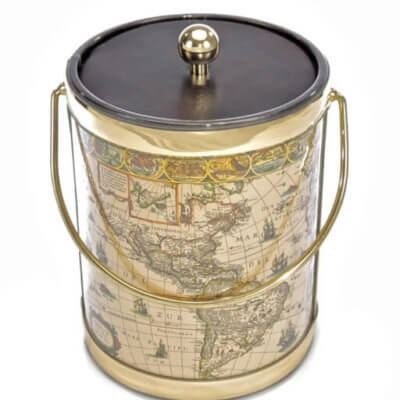 Nautical Map 5 Quart Ice Bucket