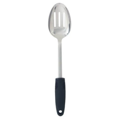 Polished Stainless Steel Slotted Spoon