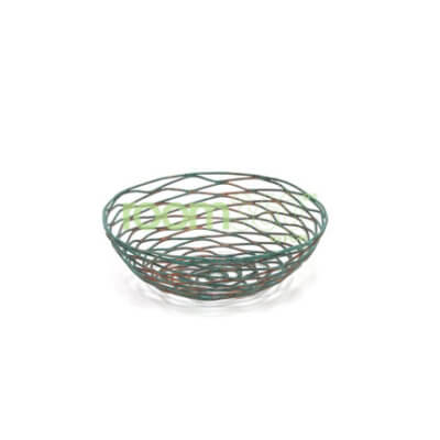 8" Round Patina Basket