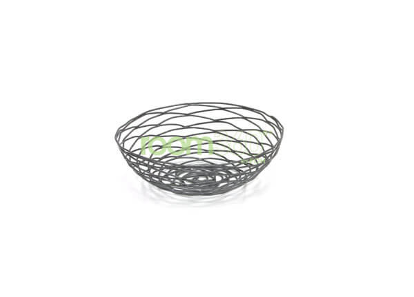 8" Round Pewter Basket