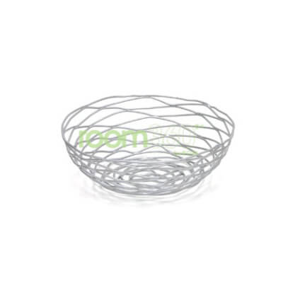 8" Round Silver Basket