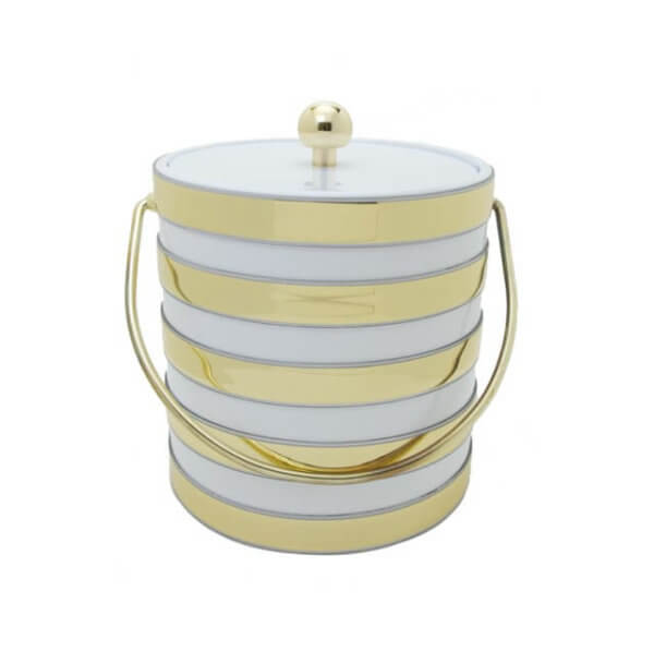 White Barrel 3 Quart Ice Bucket