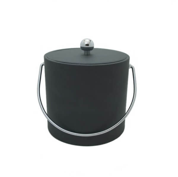 Saba Gray Leatherette 3 Qt. Ice Bucket