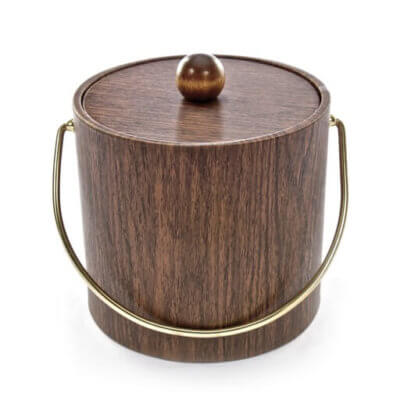 Walnut Woodgrain 3 Quart Ice Bucket