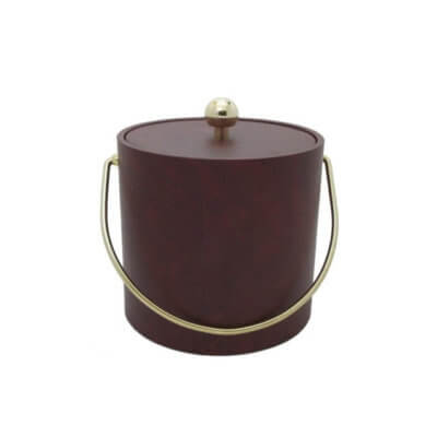 Burgundy Leatherette 3 Qt. Ice Bucket