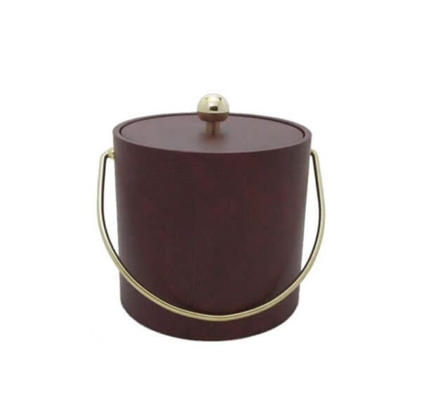 Burgundy Leatherette 3 Qt. Ice Bucket