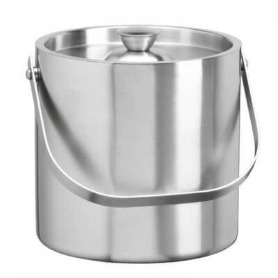 Brushed Stainless Steel 2.5 Qt. Doublewall Ice Bucket
