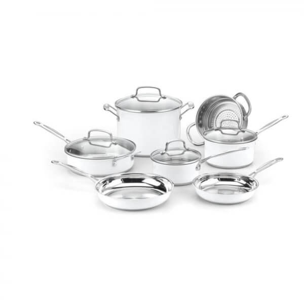 Chef’s Classic™ Stainless Color Series (11 Piece Set White)