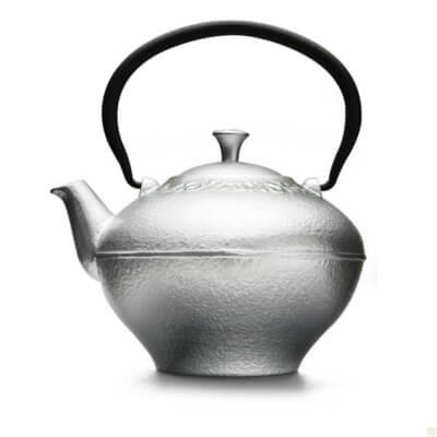 Fleur Cast Iron Teapot -Silver