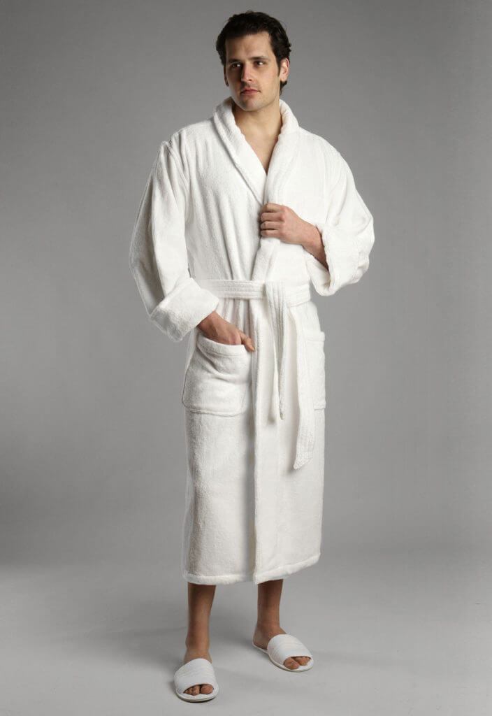 Tuffes Robe Luxury Terry Shawl Robe with Roll Cuffs | SLX Hospitality