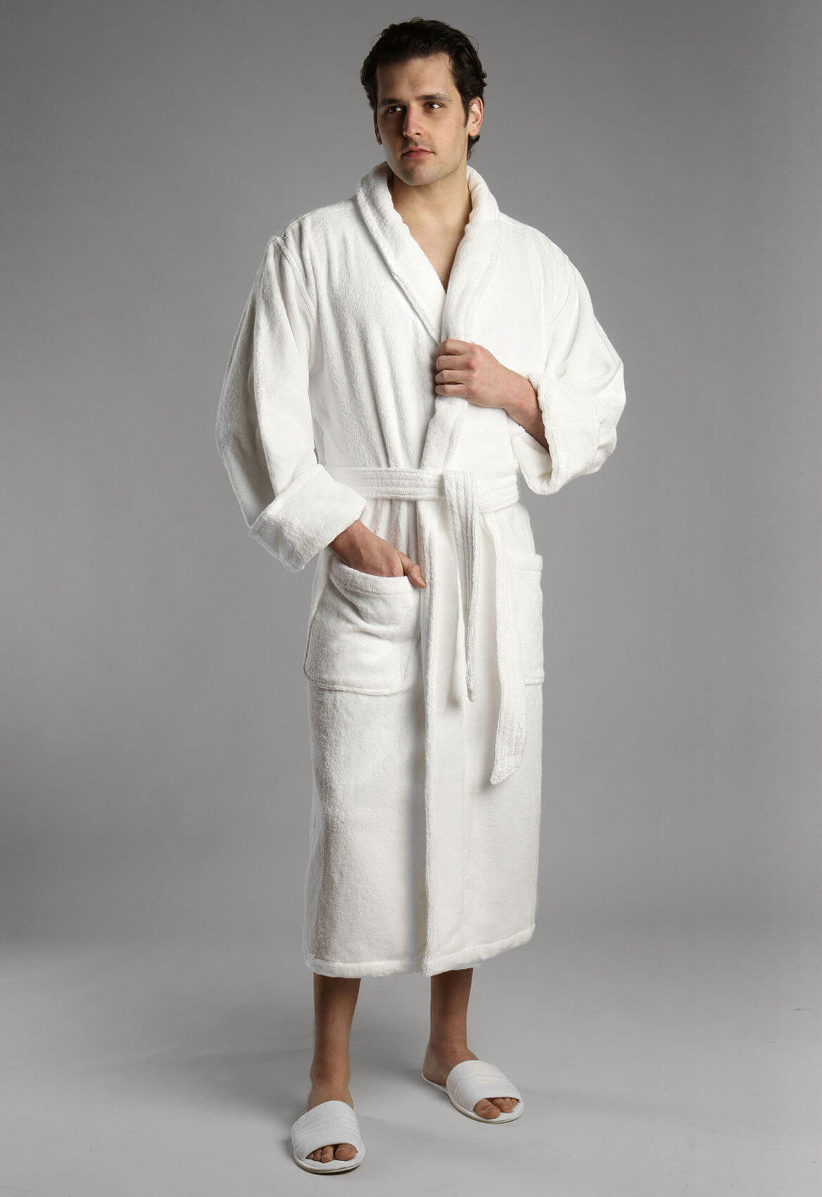 Luxury Terry Shawl Robe with Roll Cuffs | SLX Hospitality