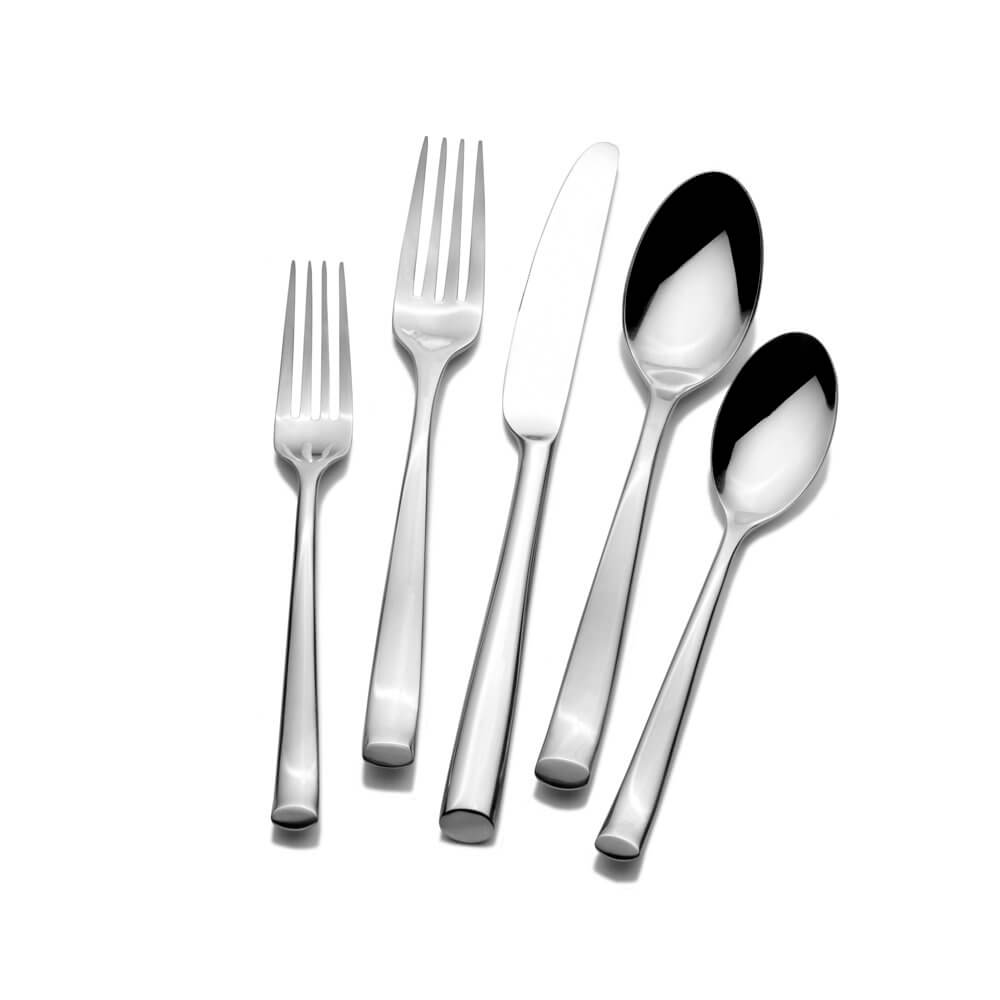 Mikasa Delano Black 20-Piece Stainless Steel Flatware Set