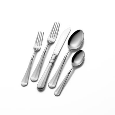 Mikasa Delano Black 20-Piece Stainless Steel Flatware Set