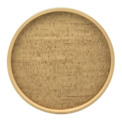 Natural Cork 14" Deluxe Round Serving Tray