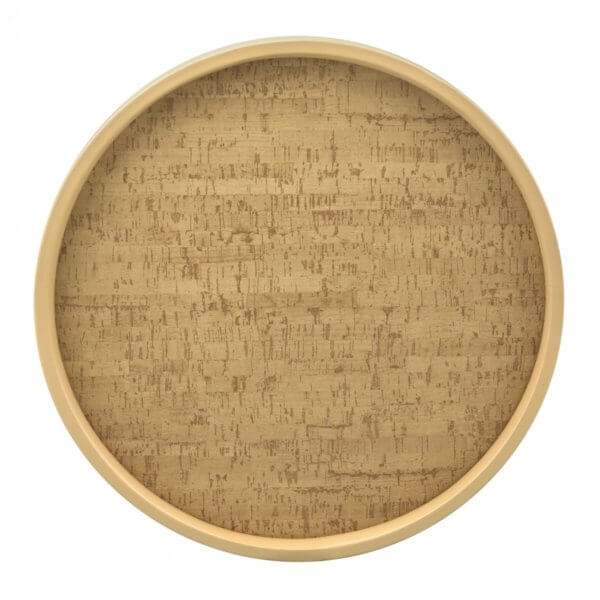 Natural Cork 14" Deluxe Round Serving Tray