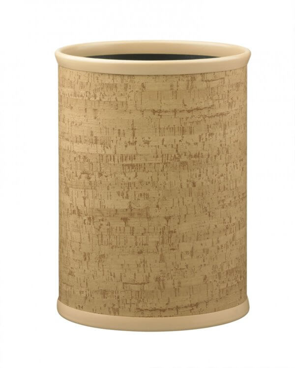 Natural Cork 14" Oval Wastebasket