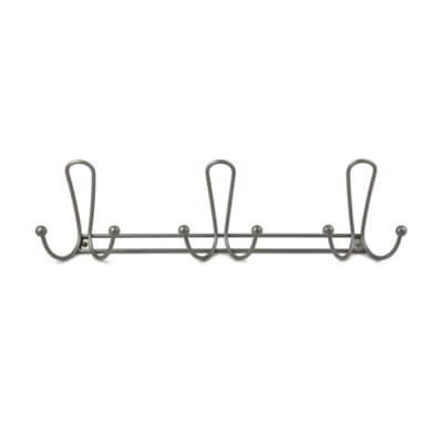 Quazar Wall Mount 3-Triple Hook Rack