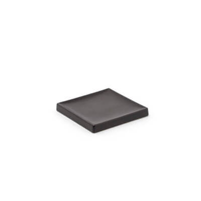 Square Stoneware Soap Dish, Brown