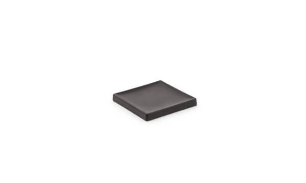 Square Stoneware Soap Dish, Brown
