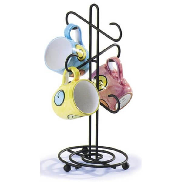 Scroll 6-Mug Holder