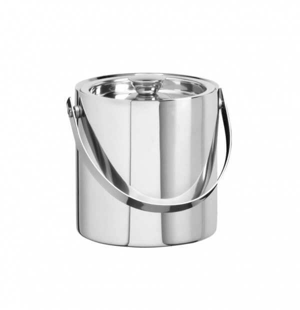 Polished Stainless Steel 1 .5 Qt Doublewall Insulated Ice Bucket