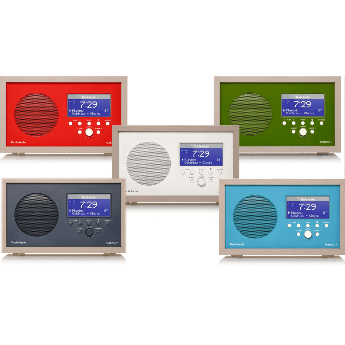 Albergo AM/FM Clock Radio with Visone Leather SLX Hospitality