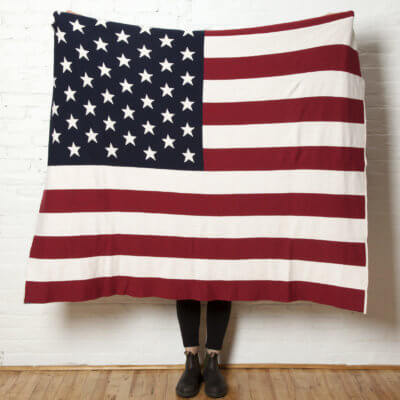 Eco American Flag Throw