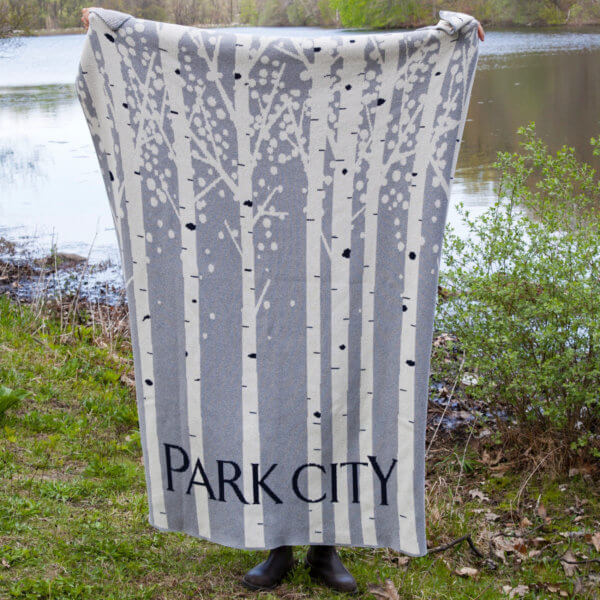 Eco Aspen Trees Monogram Throw - Image 2