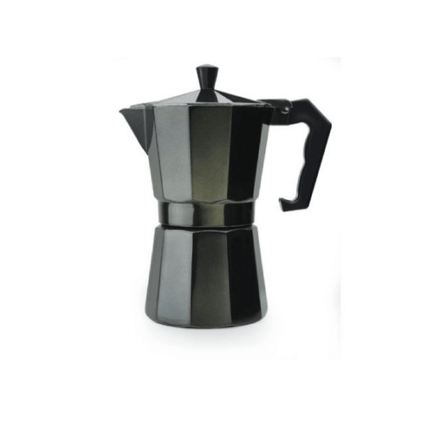 6 Cup Aluminum Stovetop Espresso Maker - Black