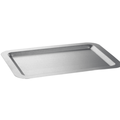 11" x 16" Rectangular Brushed Stainless Steel Tray