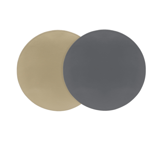 12″ Round London Reversible Mat/Liner - Dune/Smoke