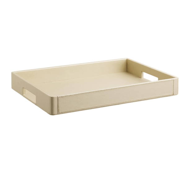 Zapa Beige Large Rectangle Handled Hotel Tray