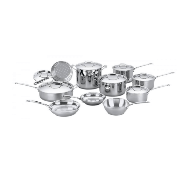 Cuisinart Chef's Classic Stainless-Steel 17-Piece Cookware Set