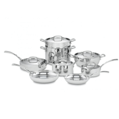 French Classic Tri-Ply Stainless Cookware 13 Piece Set