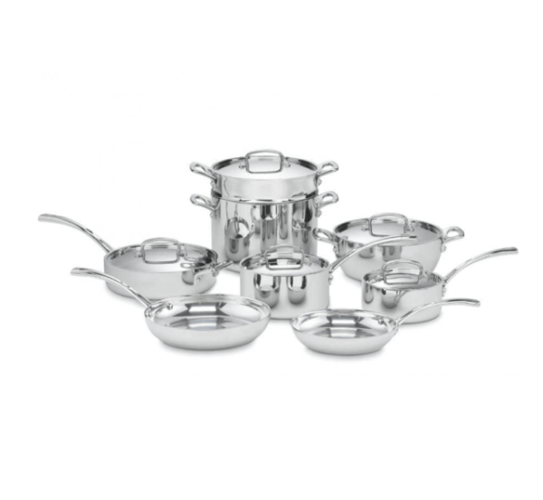 French Classic Tri-Ply Stainless Cookware 13 Piece Set