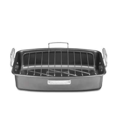 17" X 13" Nonstick Roaster With V-Rack