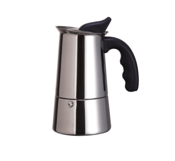 Stainless Steel Espresso Coffee Maker with Silicone Handle 6 cup