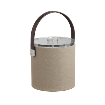 Cosmopolitan Latte 3qt Ice Bucket with Thick Lucite, Strap Handle